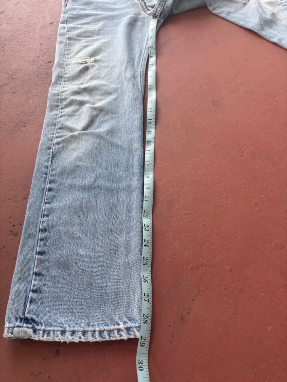 Vintage 80s 90s USA Levis 501 Jeans Actual 27x29 Distressed cone denim fade - Picture 12 of 16